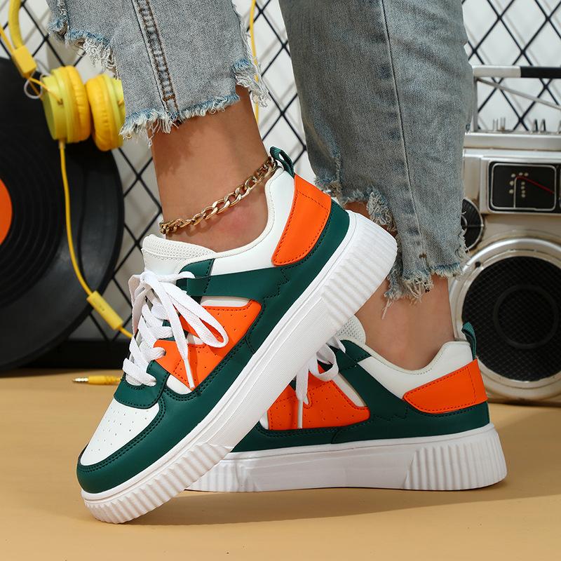 Women's Board Shoes Low-top Casual Sneakers Men PU Leather Running Walking Sports Shoes Classic Fitness Platform Shoes