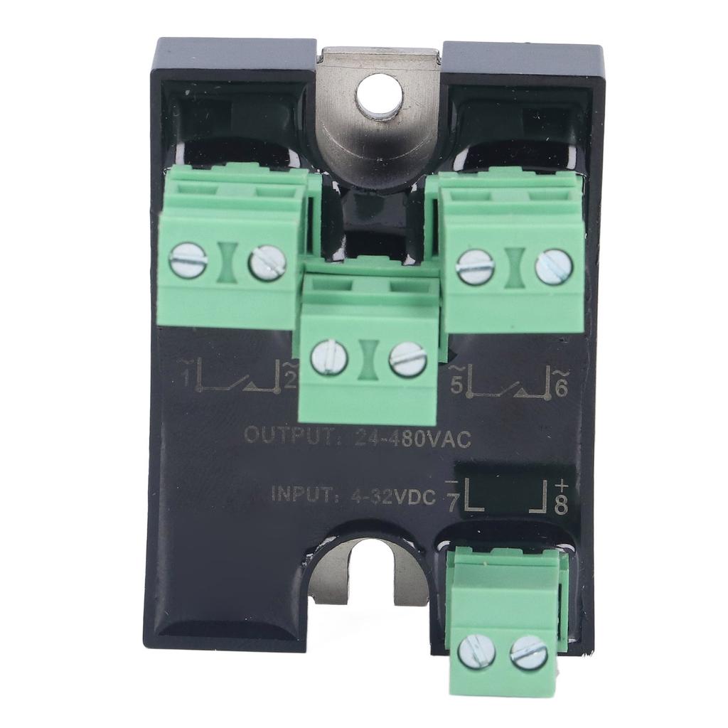 BERM 3 Phase Solid State Relay Mini SSR Relay Connector Kit 4‑32VDC Input 24‑480VAC Output