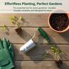 Handheld Stainless Steel Seeder Digger Effortless Wooden Handle Hole Drilling Tool for Backyard or Greenhouse Gardening