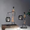 Creative Candlestick Party Wedding CenterpicesVintage Candle Holders Home Decoration Metal People Model Candelabros Decorative