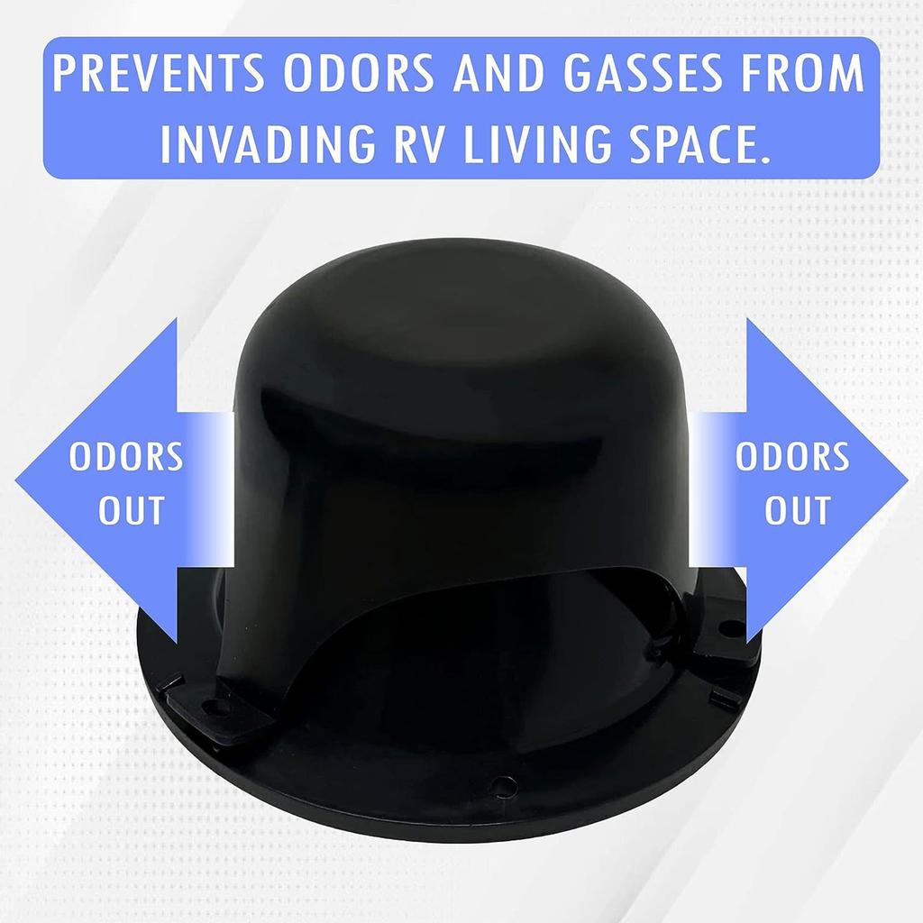 Roof Vent Caps Set Roof Vent Covers Reliable Hardware Long Lasting Ventilation & Odor Prevention for Trailer Campers