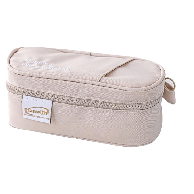Large Capacity Pencil Case Expandable Compartments Multifunctional Pen Pencil Pouch with Zippers Storage Bag for Student