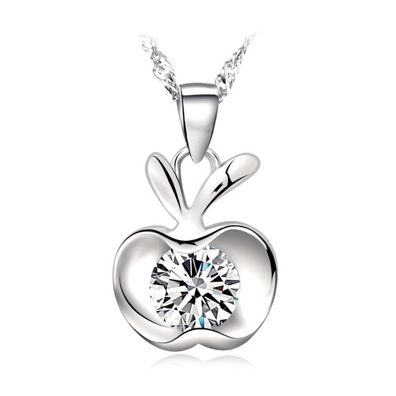 Petit Pendentif Pomme Collier - Mode Coréenne Cadeau de Noël Bijoux