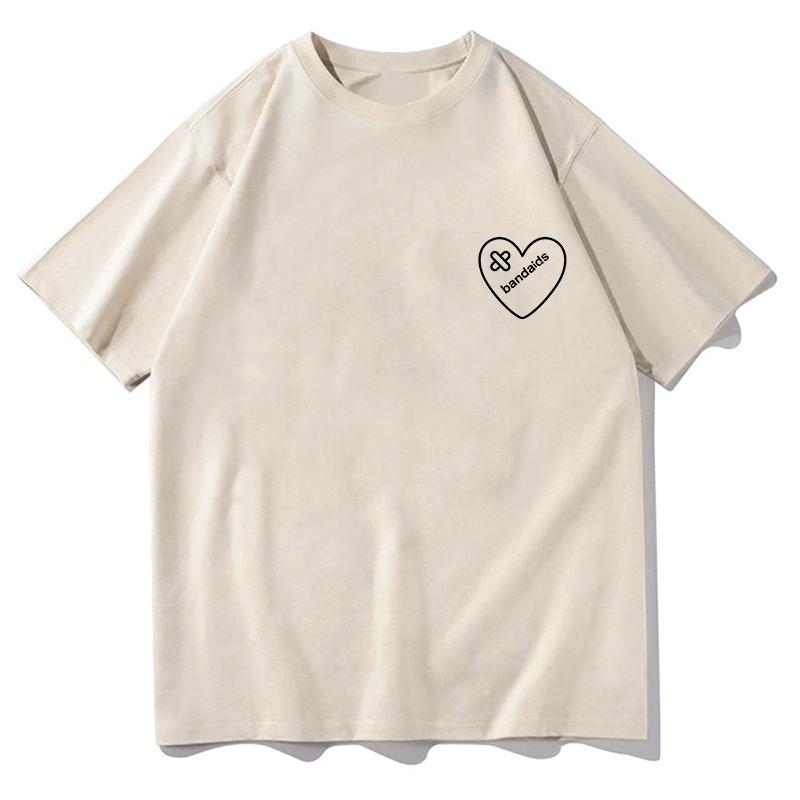 

100% Cotton Vintage Washed Y2k Funny Katy Perry Bandaids T Shirts Fashion Men/Women Aesthetic Graphic Oversize Loose Tees Shirts 5XL різнокольоровий