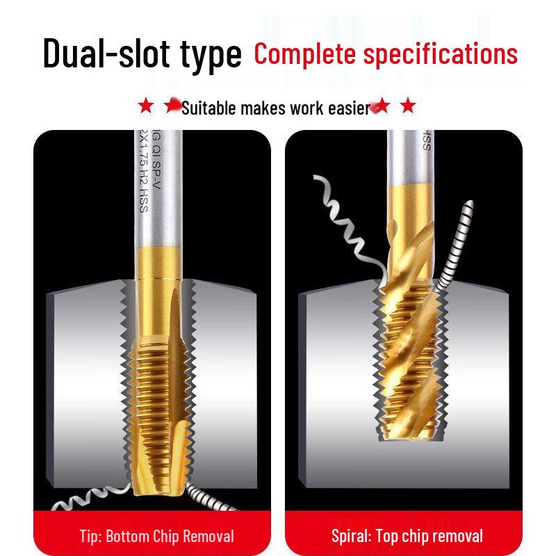 M6*1 Spiral Titanium Plated Tap Drill Bit
