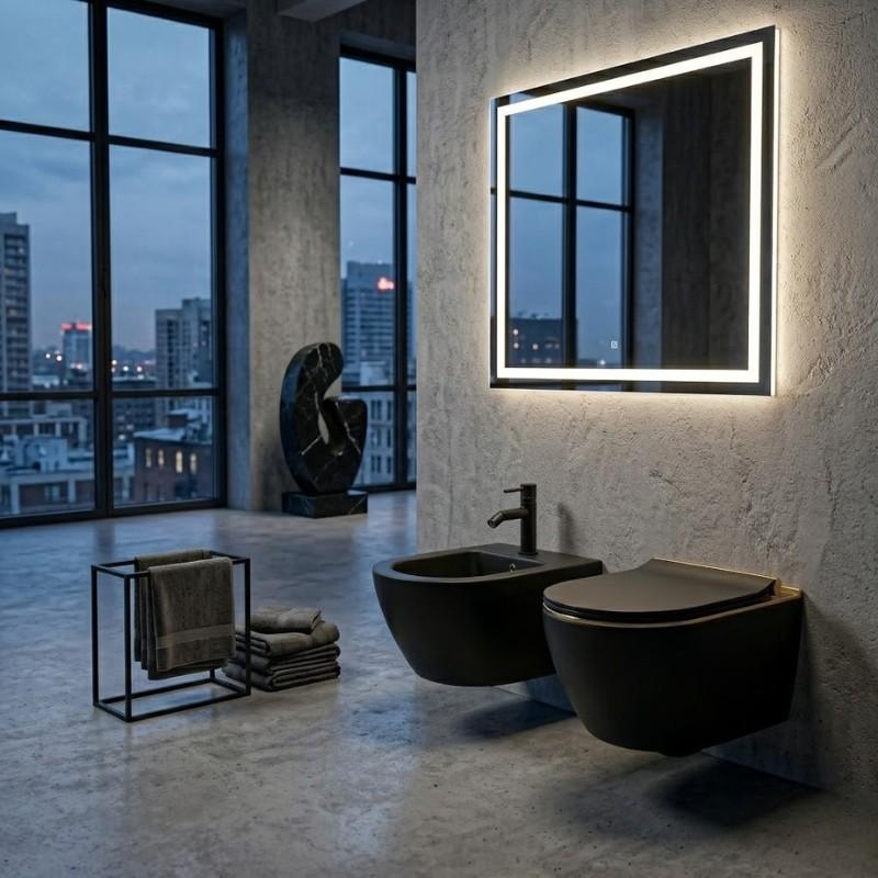 Standing Bidet Faucet With Pretto Plug Black