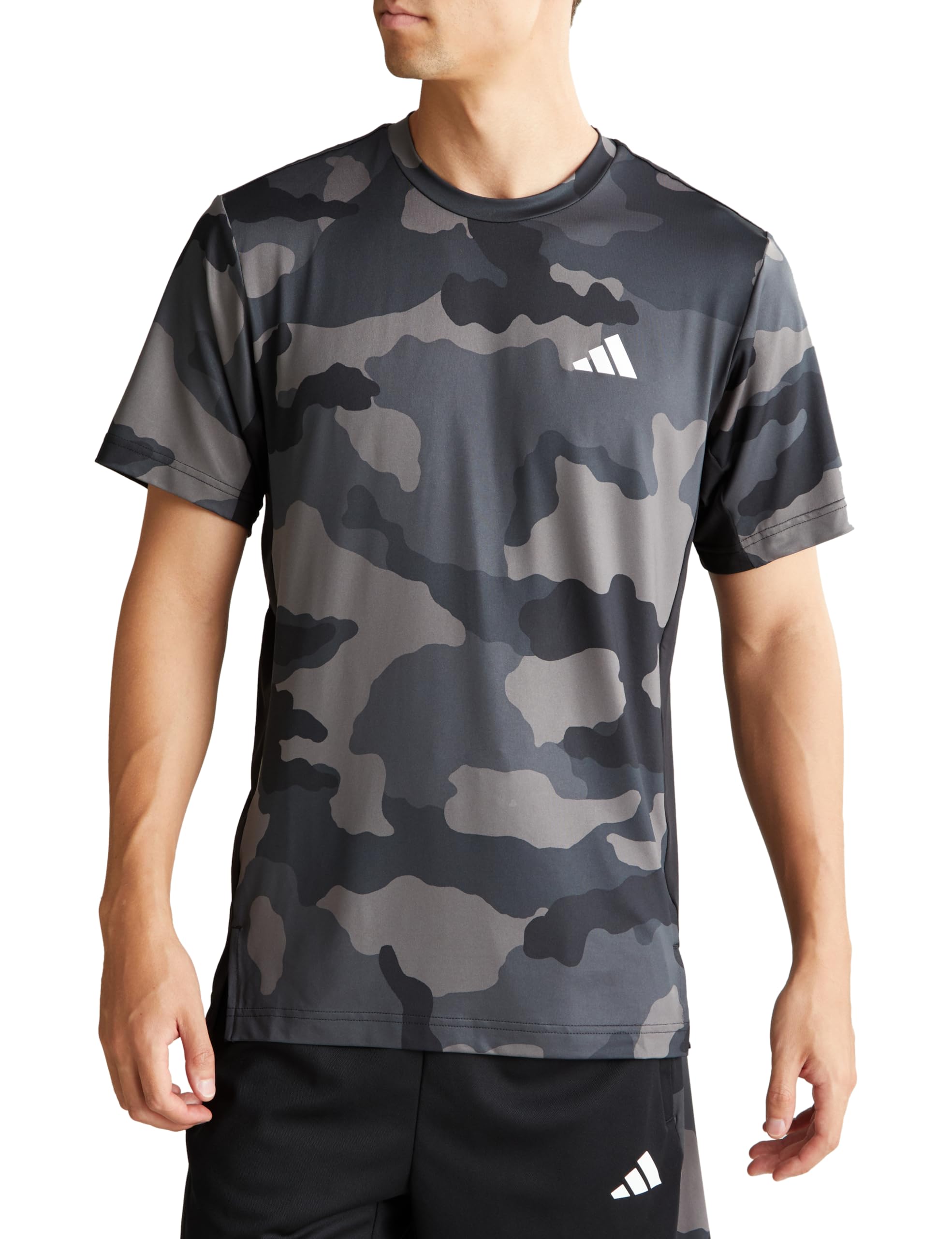 

Adidas Train Essentials Camo Print Short Sleeve Black Size T-Shirt, Men s JUA04, (IS6153), J/M