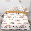 Rainbow Birds Star Duvet Cover Set Twin Full Size Cute Polyester Comforter Cover for Kids Boys Girls Bedding Set Quilt Cover