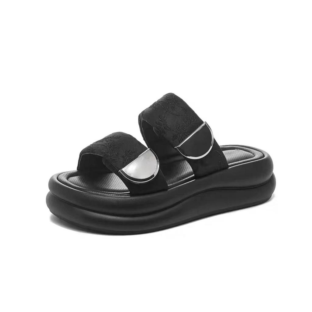 Plateau-Slipper Damen Sommerbekleidung Mode 2025 neu hochwertig Strand-Badesandalen Internet-Berühmtheit super angesagte Sandalen