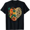 Skeleton Ribcage Heart Halloween Inhale Chaos Exhale Peace Cotton Men T Shirt