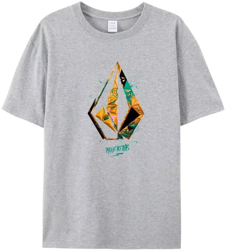 Hot Selling Volcom Obsidian Summer T-Shirt for Men in 2025, Comfortable and Fashionable Short Sleeved High-Quality pro choice