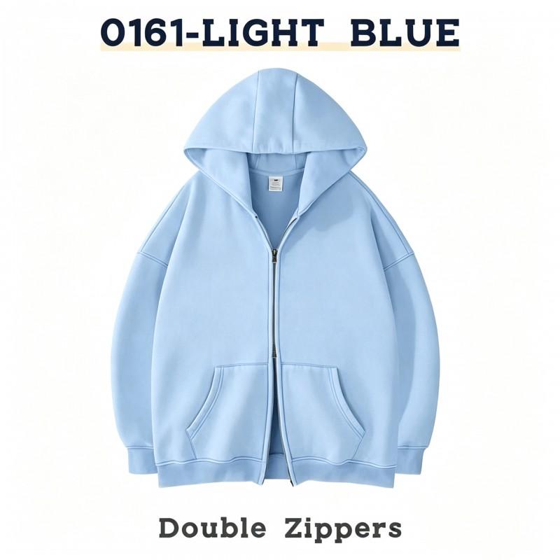 Womens Same Style Zip-Up Hoodie Casual Sport Sweatshirt Solid Color Loose Fit Teens