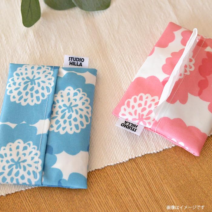 LDnext Rene Due Studio Hilla Coated Pocket Tissue Case, Approx. 12 X 9 Cm, Made In Japan, Cucchia, Light Blue, 10430010