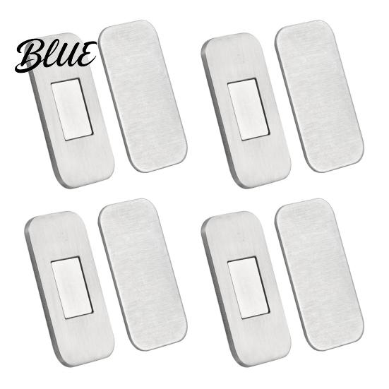Adhesive Magnetic Latch Cabinet Magnet Steel Catch Door 2/4/6/8Pcs Stainless Ultra Thin Closet Catch for Kitchen Bathroom Cupboard Drawer