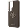 Funda Guess Grained con Logo Metálico 4G Grande para Samsung Galaxy S26 Ultra Marrón