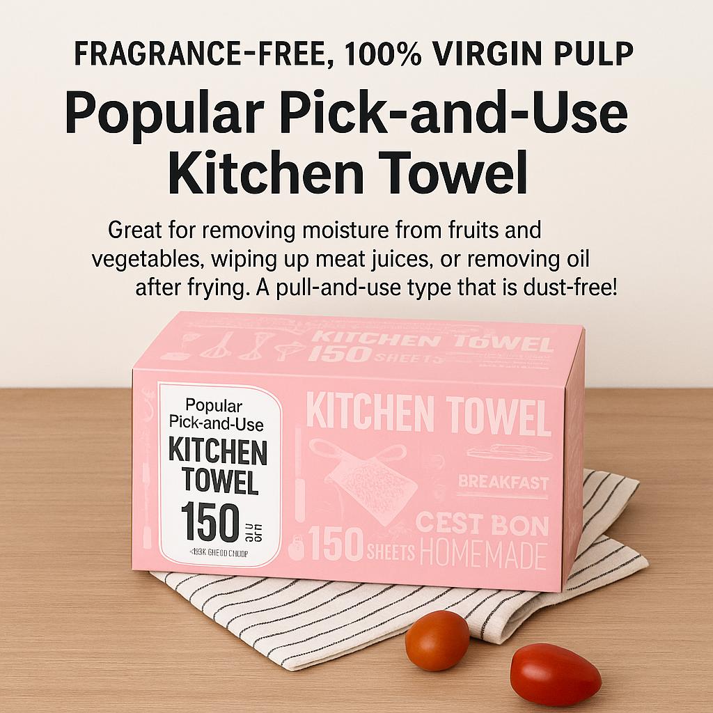 Your Kitchen Essential: Living Pull-Out Kitchen Towels (150 Sheets)