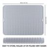 Silicone Dish Drying Mat Heat Resistant Drying Mat for Kitchen Counter Sink Refrigerator Drawer Liner Kitchen Drying Mat