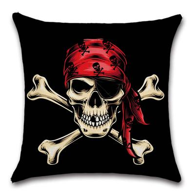 Piraten-Totenkopf-bedruckter Kissenbezug, dekorativ, für Zuhause, Sofa, Stuhl, Autositz, Freund, Kinder, Jungen, Schlafzimmer, Geschenk, Kissenbezug