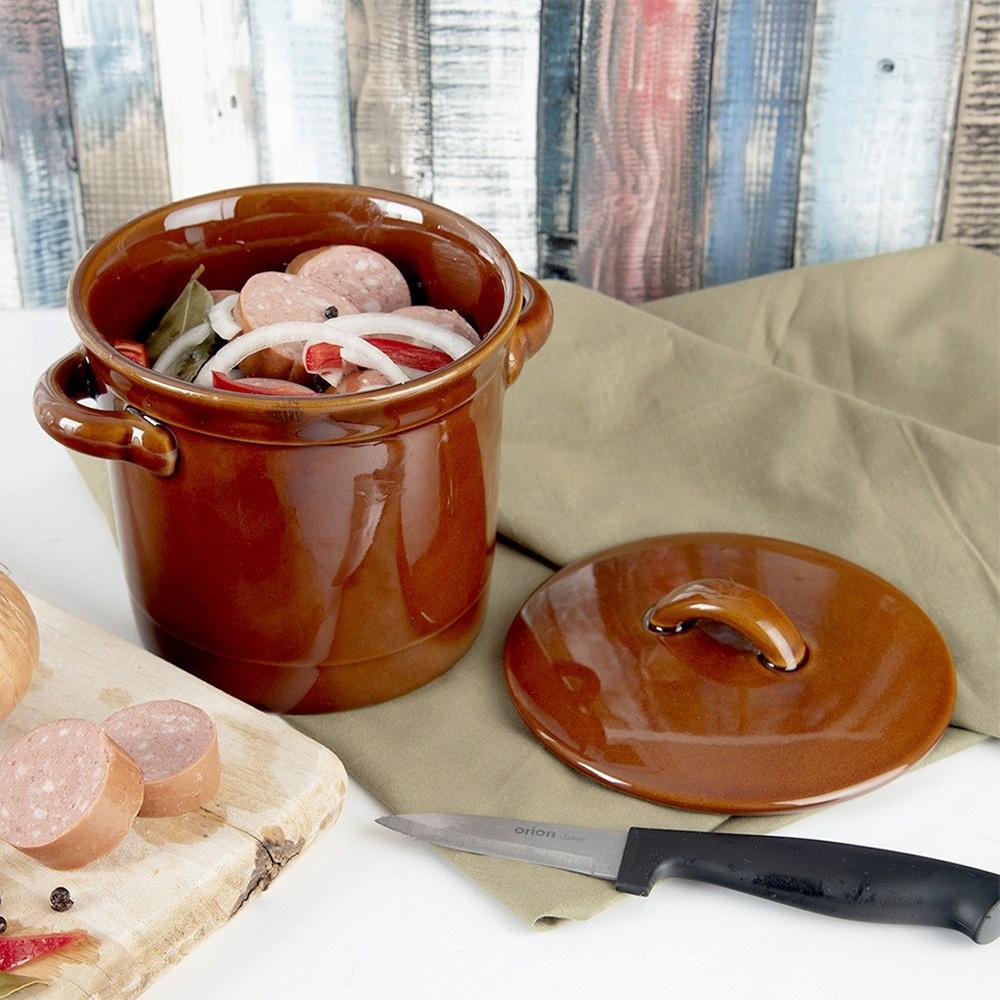 Ceramic Kitchen Container Pot for Lard Pâté Pickles Food 1L