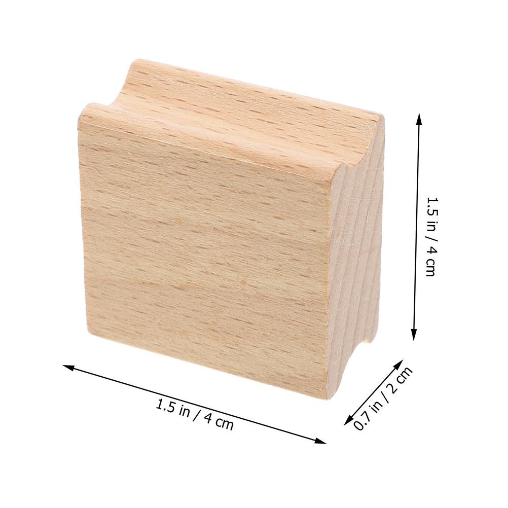 6Pcs Blank Beech Wood Stamps for DIY Engraving Carving Craft Smooth Grip Wooden Seal Blank Stamper Scrapbook Handbook