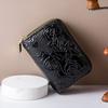 Leopard Print RFID Card Holder Wallet, Double Zipper Compact Bifold Purse, Multi-Card Slots, Anti-Theft Credit Card Organizer for Women, Men