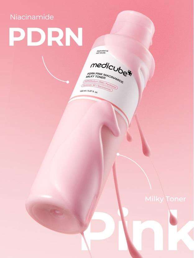Medicube PDRN Różowy Niacynamid Mleczny Tonik 150ml