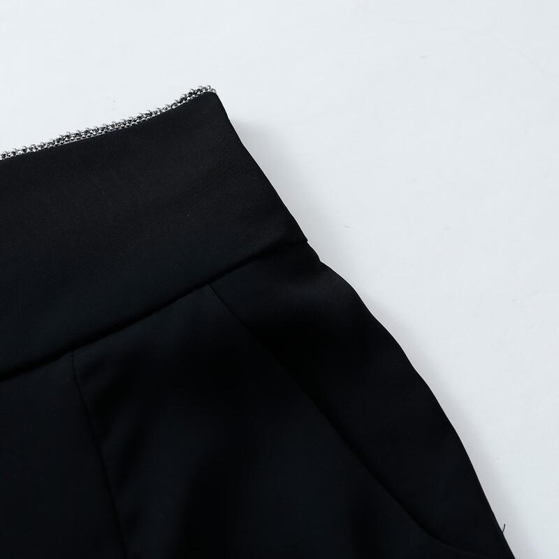 Paster Women's Elastic Waist Straight-Leg Cropped Pants