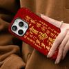 Chinese Words Good Luck Phone Case For IPhone 16 15 14 13 12 11 Pro Max Plus Samsung S24 S23 Ultra Glossy HD Hard PC Cover