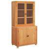 Storage Furniture Set with Storage and Door Brown Wood Based Material
