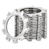 Nickel-Plated Iron External Tooth Lock Washer, Gear-Shaped, Sizes M3-M6
