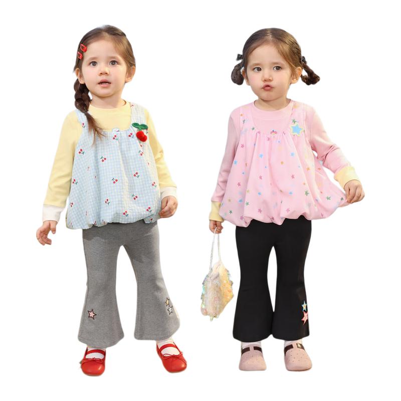 LUSON Baby Girls' Breathable Long-Sleeve T-Shirt