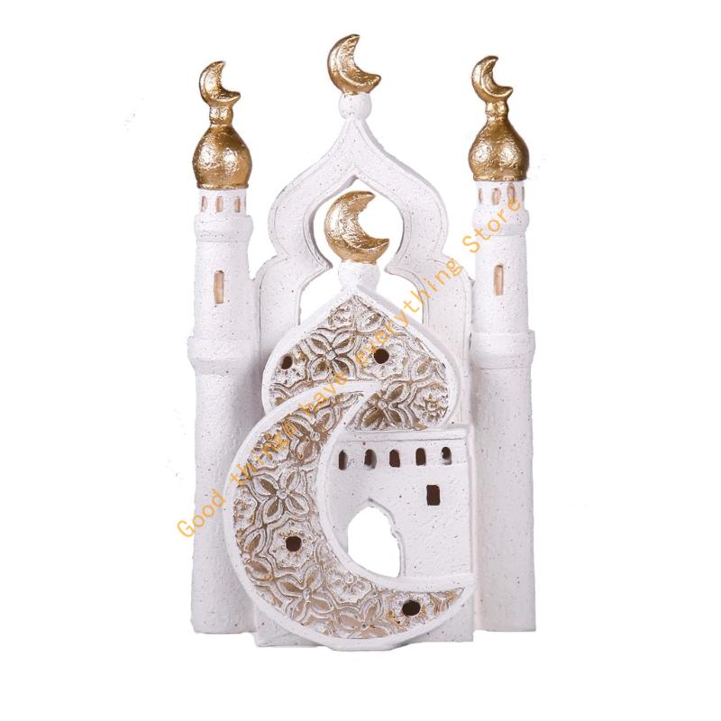 Ramadans and Eid Themed Resin Ornament for Household Decors Friendly Resin Suitable for Living Room or Dining Room 55KF