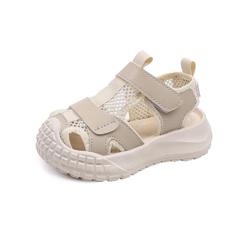 Kinder-, Atmungsaktiv, Sandalen, Mesh, Rahmenschuhe, Jungen-, Sportsandalen, Kinder-, Stoßfest, Zehenschutzkappen, Atmungsaktive Schuhe 21 beige