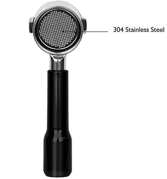 CAPFEI 51mm Portafilter for DeLonghi 51mm Bottomless Portafilter 2 Stainless Steel Replacement Part for DeLonghi Handle ECP3420/EC155/BCO430/EC260,