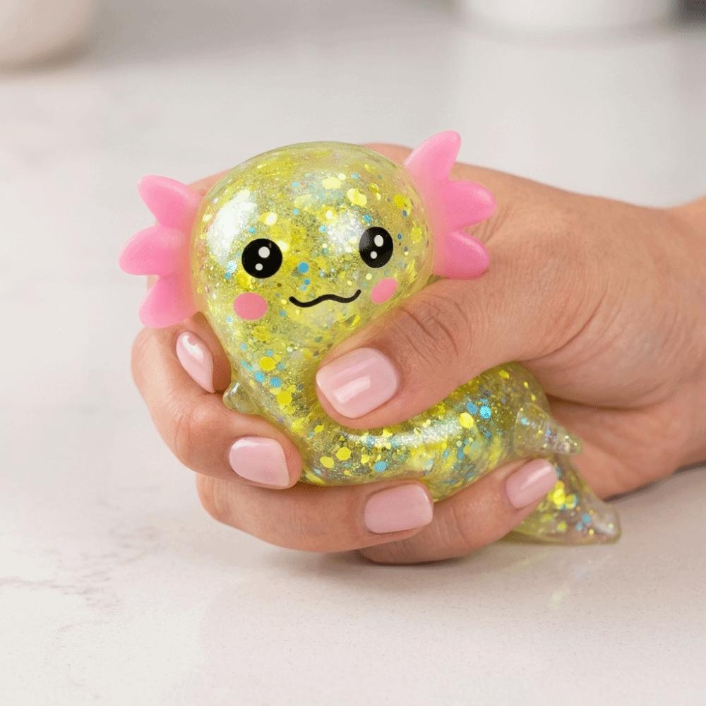 Lustiger Quetsch Salamander Squishy Spielzeug Langsam-Rückprall Dehnbar Axolotl Quetschspielzeug Fidget