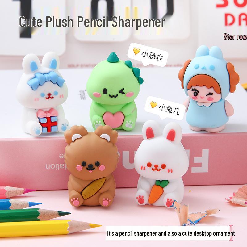 Creative Rabbit-Shaped Cartoon Pencil Sharpener for Elementary Students