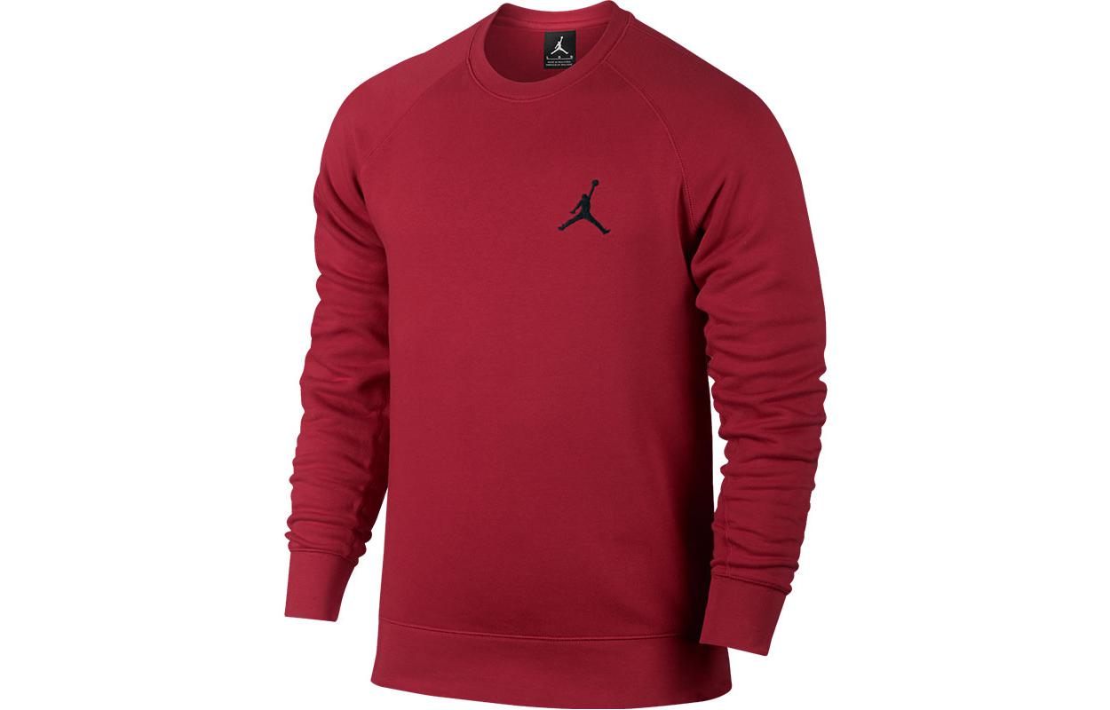 Nike Sweatshirts Men s Red Crew Neck Moderate Regular 823069-687 L