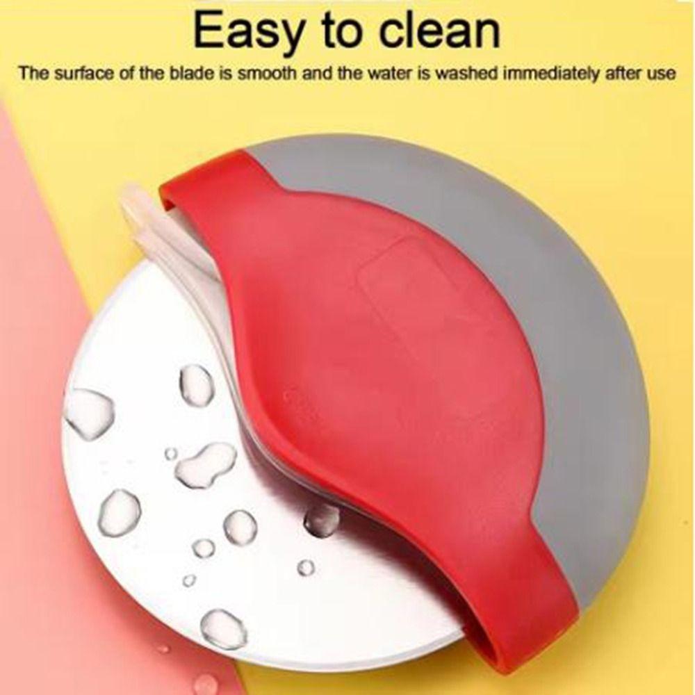 Effortless Pizza Slicer Stainless Steel Rotating Pizza Cutting Slicer Pizza Wheel Cutter  Kitchen