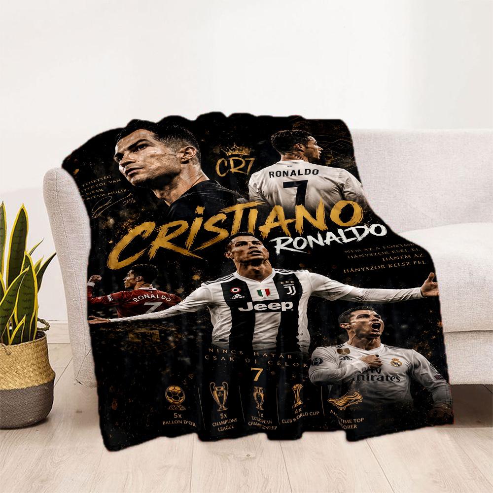Ronaldo's Crz Football Legends Blanket Ultra-Soft Great for Sofa Livingroom Seaside Four Seasons Universal Modern Gift for Travel Home Birthdays