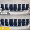 Black Mesh Honeycomb Chrome Ring Front ert Grille For 2014-2018 Jeep Cherokee