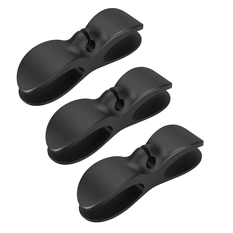 

3/1 шт. Силиконовый держатель для намотки шнура, клипса, кухонный органайзер, устройство для обертывания шнура, крючки для намотки кабеля аэрофритюрницы, инструмент для фиксации провода Black 3PCS