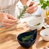 Resin Greens Stripper Bowl Smooth Glazed Vegetable Leaf Remover Tool  Culinary Gadget