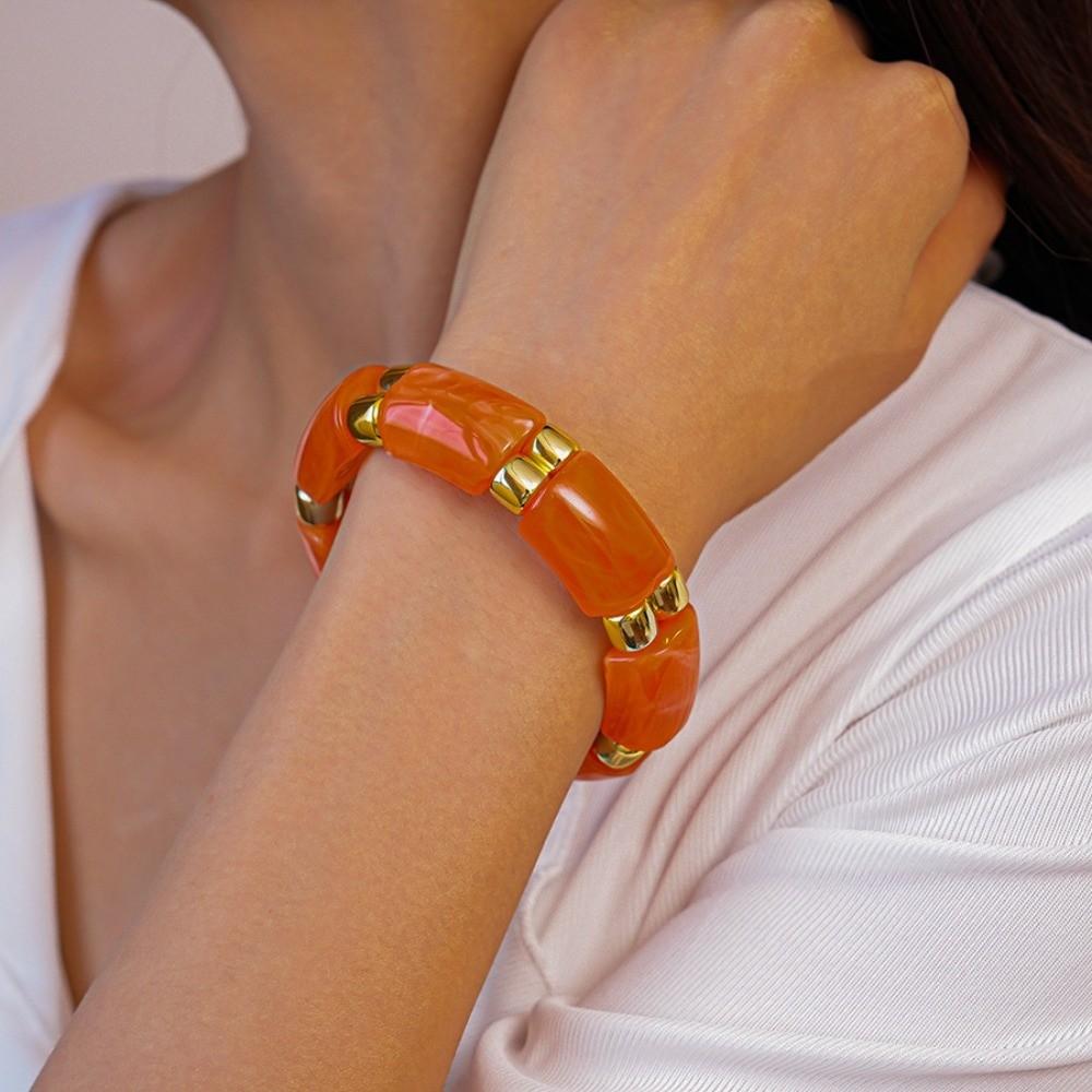 Bohemian Acrylic Bangle Wide Wide Chunky Bangles Temperament Exaggerated Bracelet  Girls