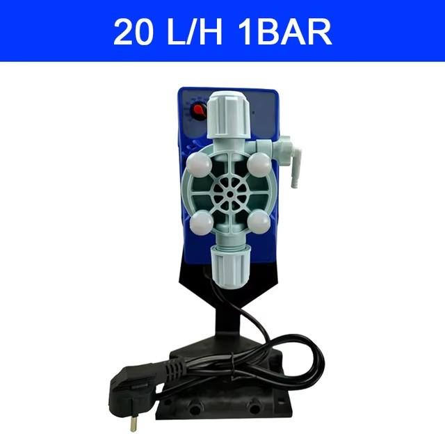 

Electromagnetic Diaphragm Pump Dosing Metering Pump Automatic Dosing Acid Alkali Resistant Pumps Water Treatment Flow Pump 20L H 1BAR