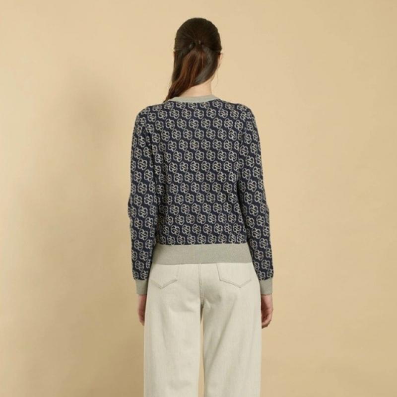 Bcbg Symbol Jacquard Knit Cardigan B6s1k202