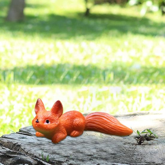 1/3/6Pcs Mini Fox Figurines Resin Miniature Foxes Landscape Fox Figurine Party Favors Garden Home Decor