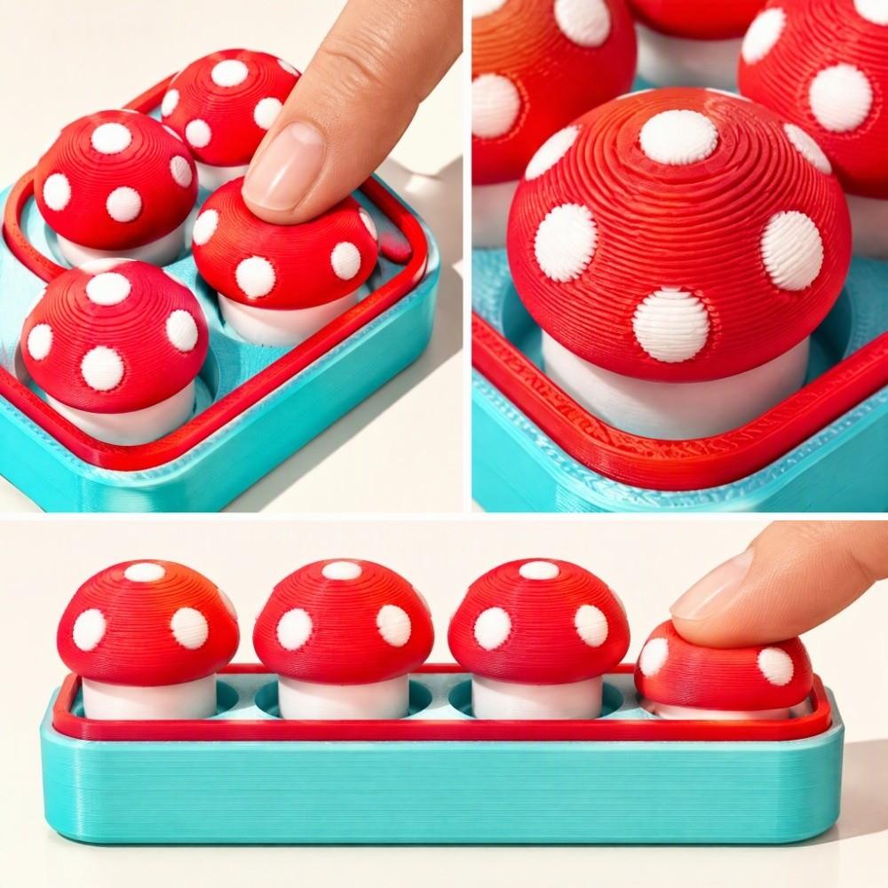 Mushroom Finger Button Clicker Cute Clicker Fidget Funny Fidget Keychain  Office