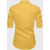 Deemoon Men' Full Sleeve Short Kurta Shirt With A Trendy Mandarin Collar Crafted From A Premium Cotton Blend For Comfor