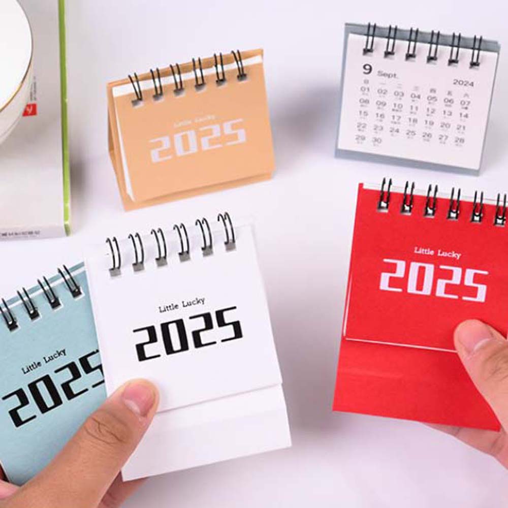Daily Schedule Desktop Calendar Agenda Organizer Mini Desk Calendar 2024 2025 Calendar Stationery