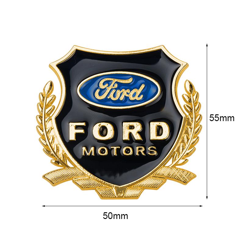 2pcs Metal Wheat Ears Emblem Decor Car Side Window Body Sticker for Ford ST Racing Mustang Shelby Focus MK2 MK3 MK5 Fiesta MK7